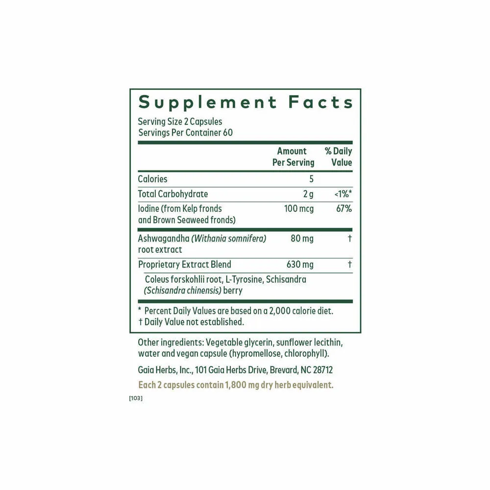 Thyroid Formula - 120 Liquid Phyto-Caps | Gaia Herbs