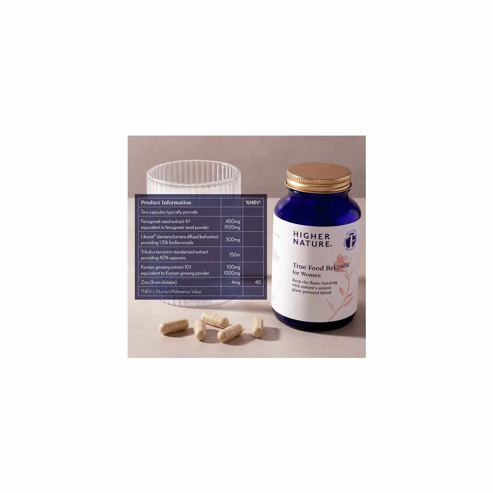 True Food Rekindle for Women - 60 Capsules | Higher Nature