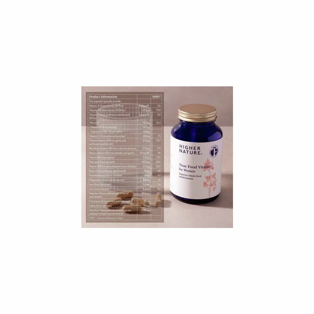 True Food Vitality for Women - 60 Capsules | Higher Nature