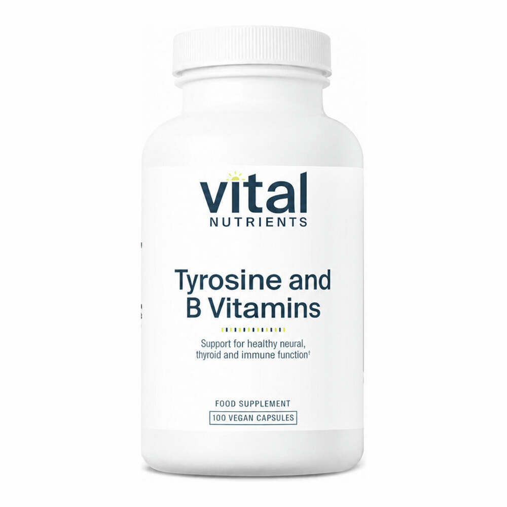 Tyrosine and B Vitamins - 100 Capsules | Vital Nutrients