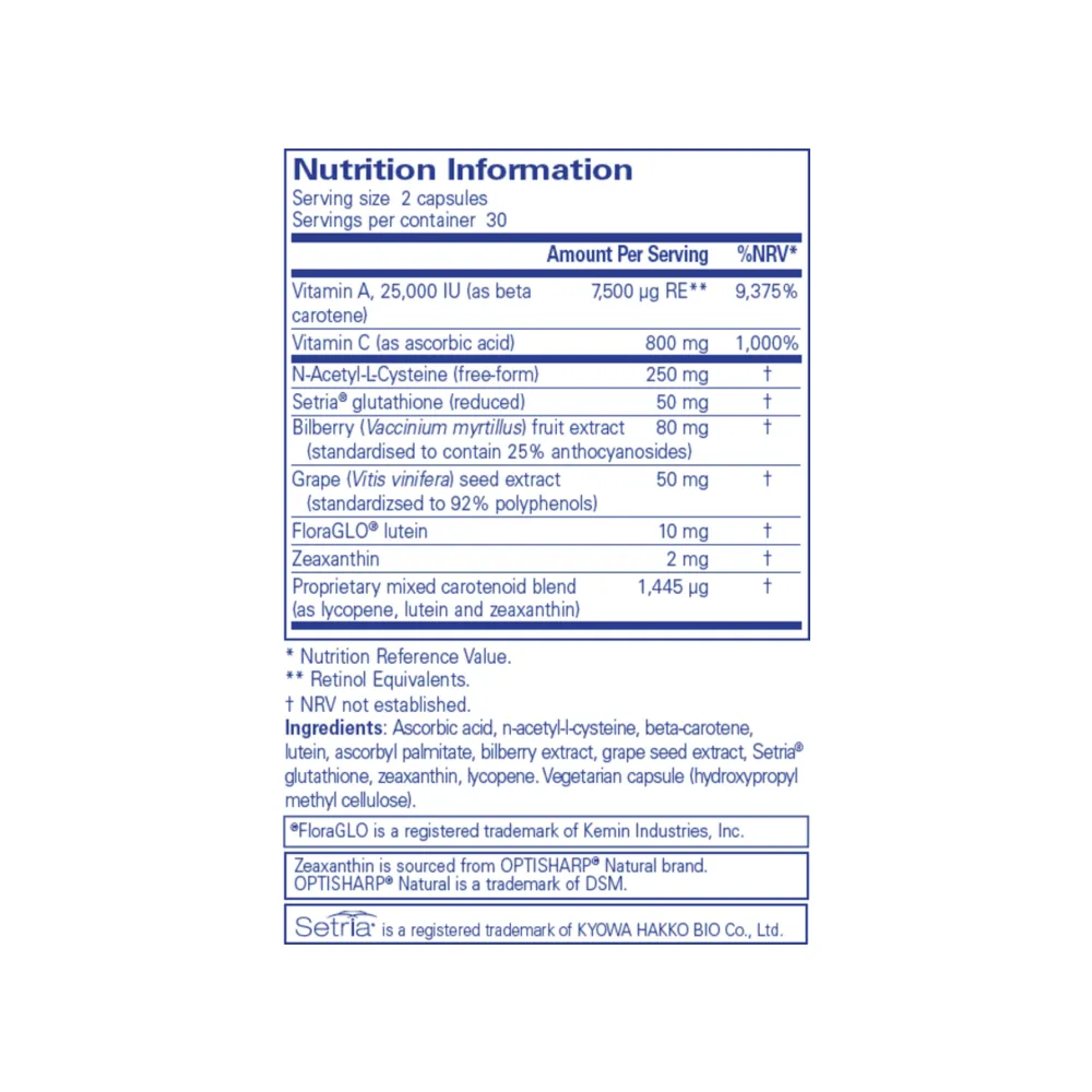Vision Support Formula - 60 Capsules | Pure Encapsulations