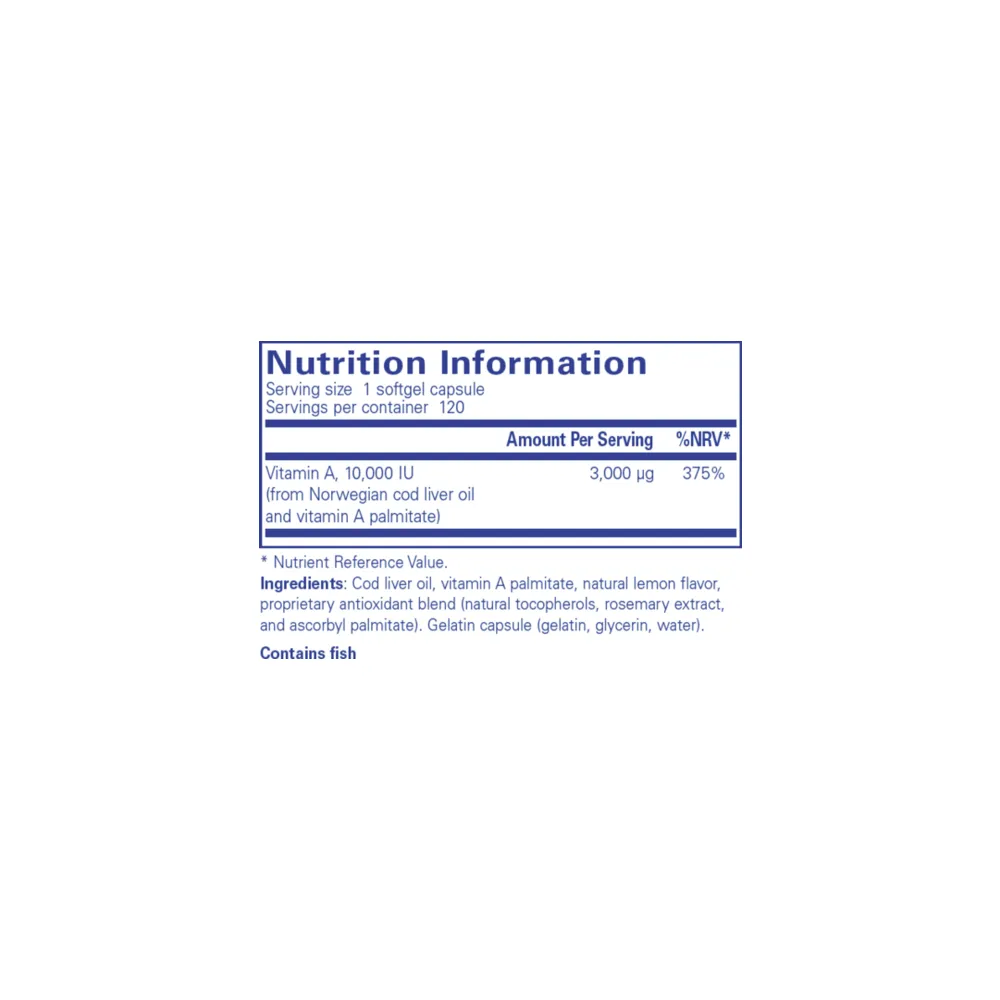 Vitamin A 10,000 IU  - 120 Softgels | Pure Encapsulations