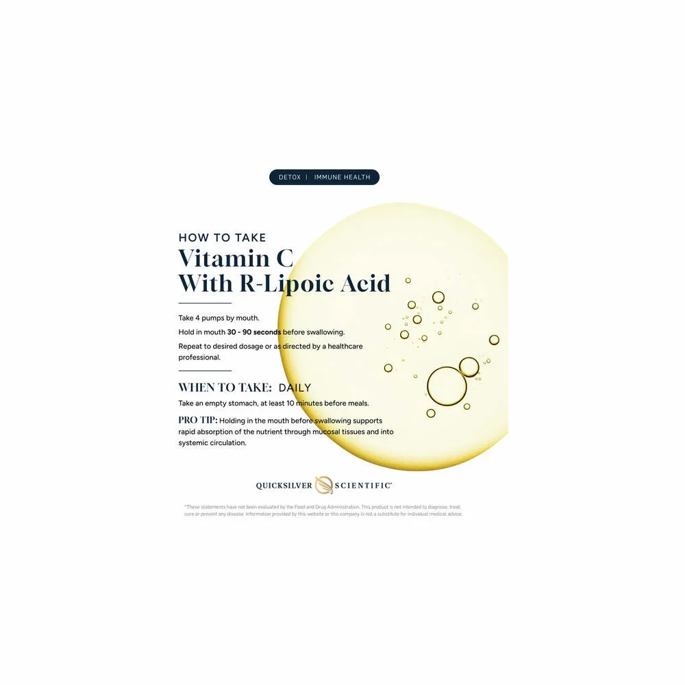 Vitamin C with R Lipoic Acid - 50ml | Quicksilver Scientific