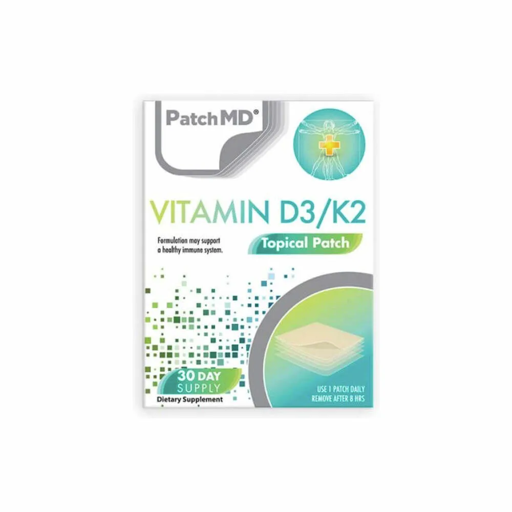 Vitamin D3/K2 Topical Patch - 30 Patches | PatchMD