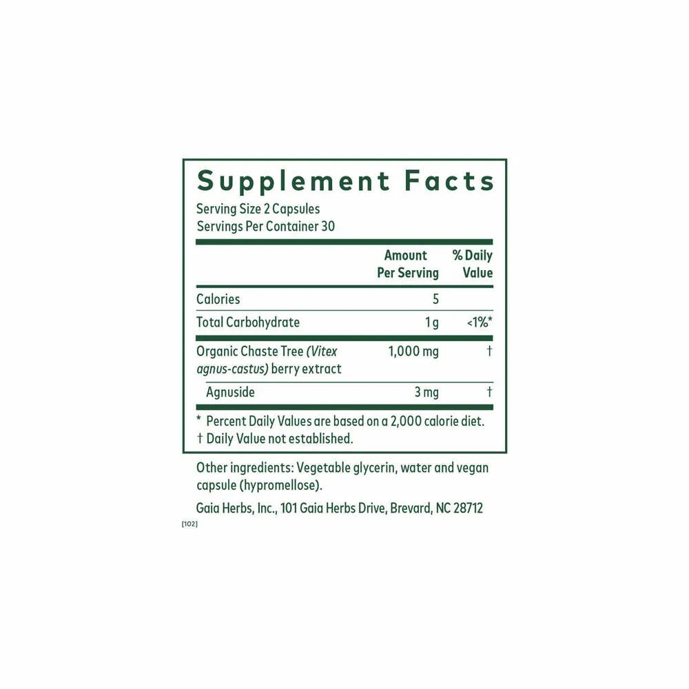 Vitex PRO (Chaste Tree Berry) - 60 Liquid Phyto-Caps | Gaia Herbs