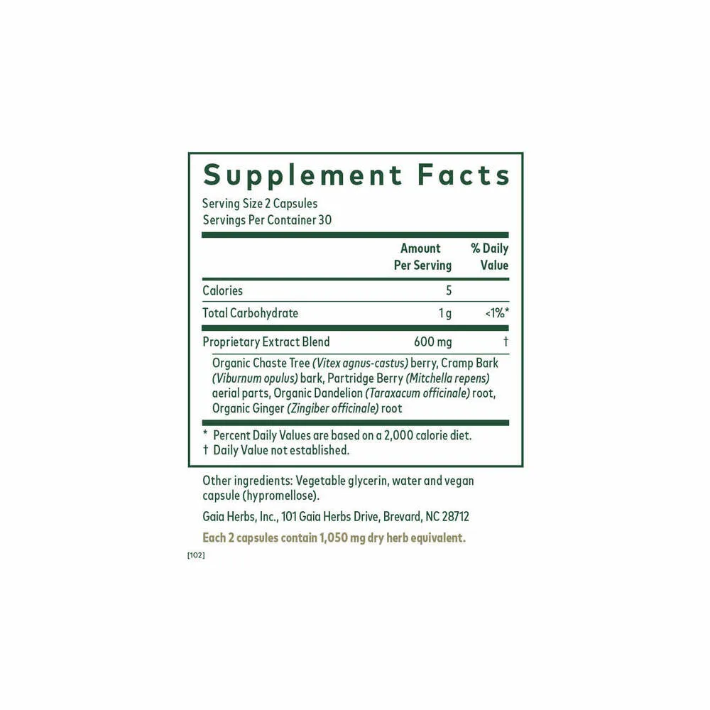 Vitex Reproductive Formula - 60 Liquid Phyto-Caps | Gaia Herbs