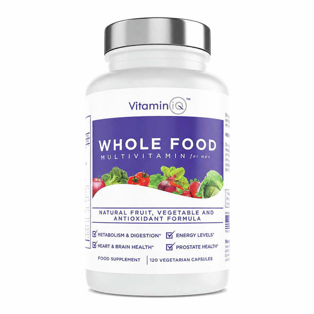 Whole Food Multivitamin for Men - 120 Capsules | Vitamin IQ