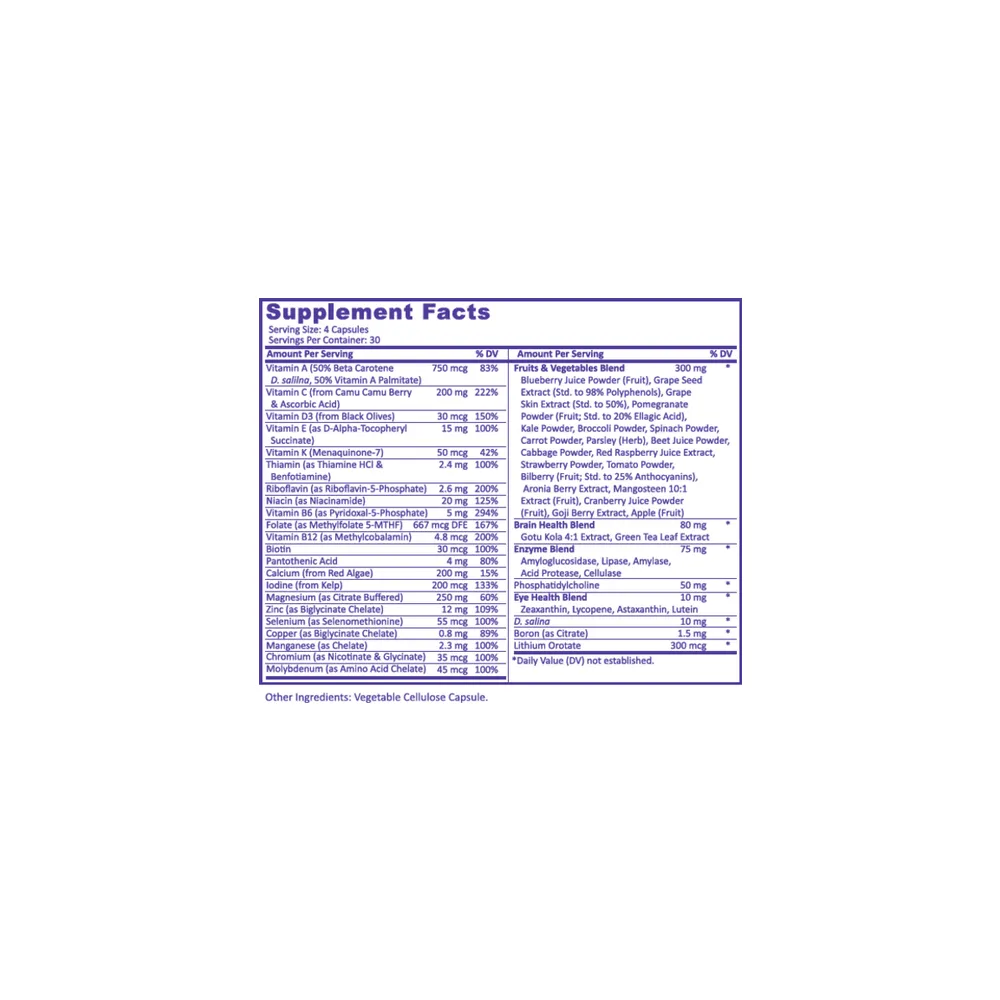 Whole Food Multivitamin for Women - 120 Capsules | Vitamin IQ
