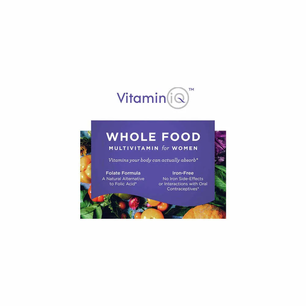 Whole Food Multivitamin for Women - 120 Capsules | Vitamin IQ