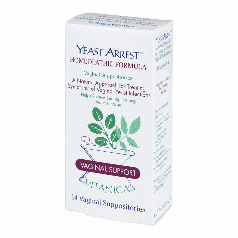 Yeast Arrest - 14 Suppositories | Vitanica