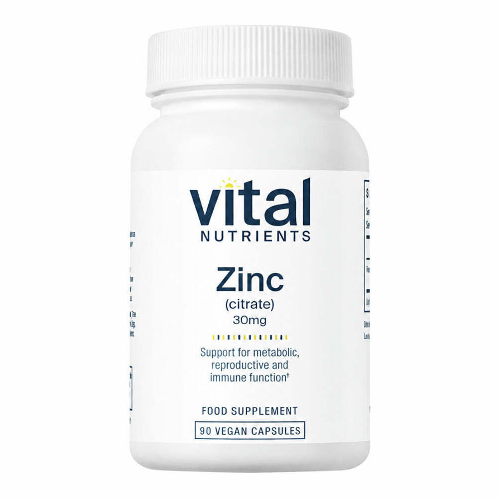 Zinc Citrate 30mg - 90 Capsules | Vital Nutrients
