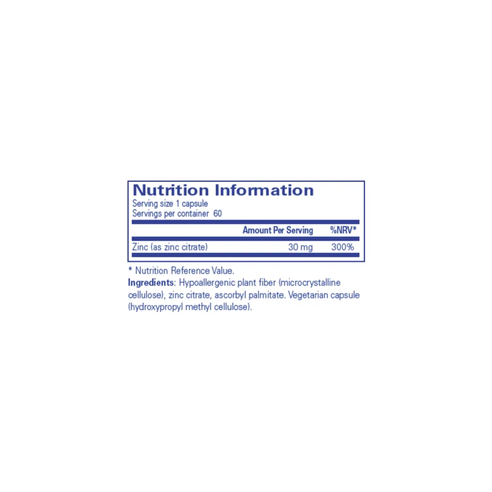 Zinc (citrate) - 60 Capsules | Pure Encapsulations
