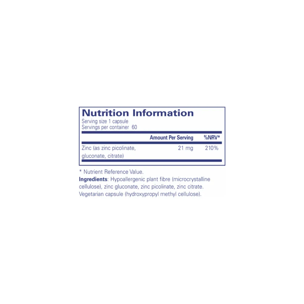 Zinc Complex - 60 Capsules | Pure Encapsulations